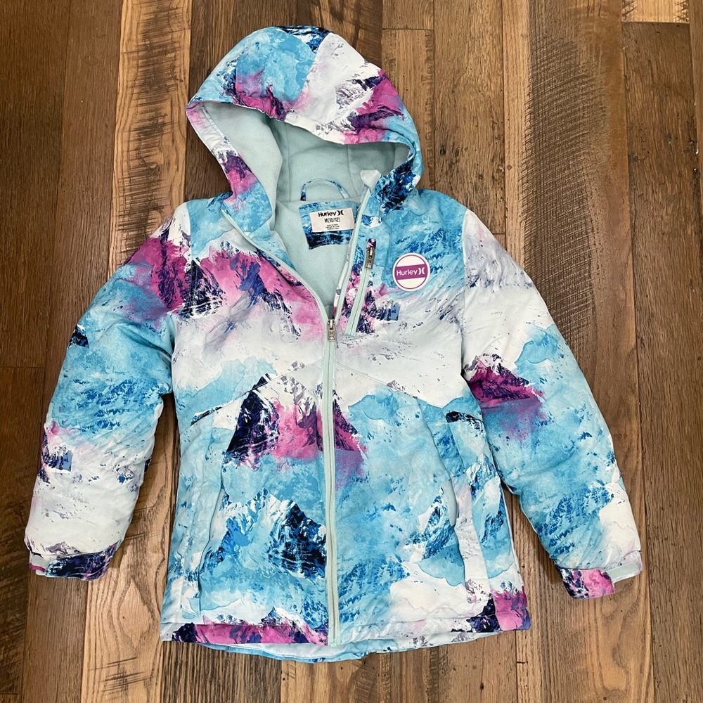 Hurley puffer winter coat girl 14-16